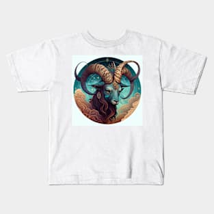 Gorgeous mystical image of a Ram. Kids T-Shirt